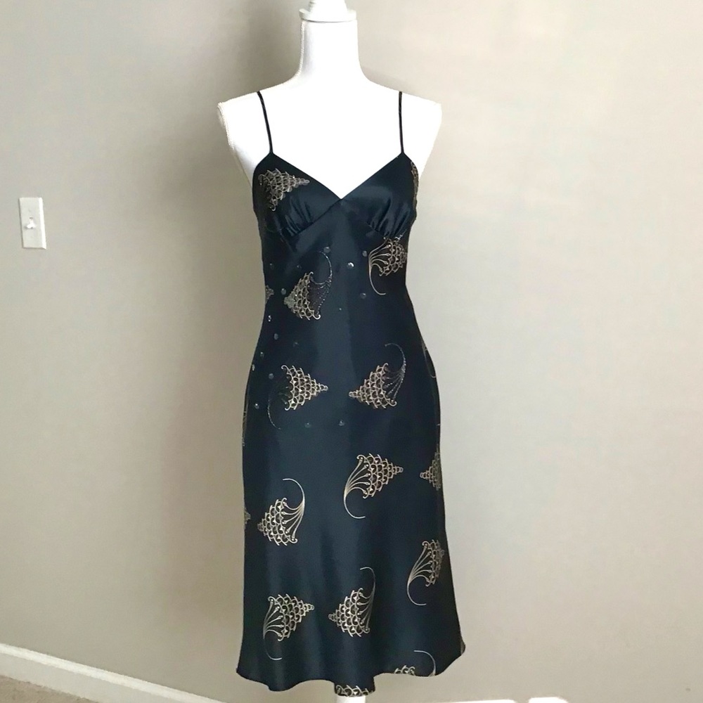 Rare Vintage Early 2000s Silk Embellished Dress ALT. ASO Gilmore Girls - Picture 10 of 15
